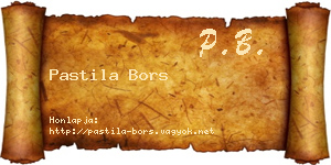 Pastila Bors névjegykártya